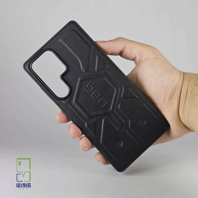 قاب گوشی S25 Ultra | چرمی AGU مشکی