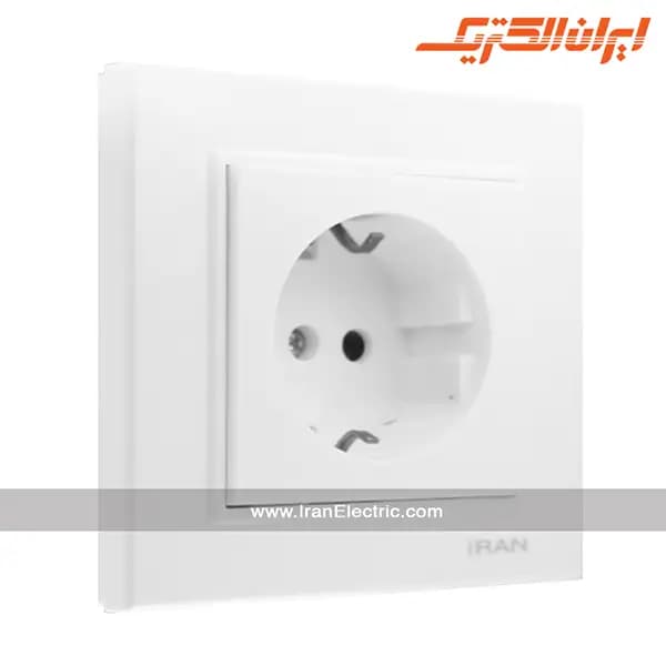 پریز برق ارت سرامیک برلیان سفید