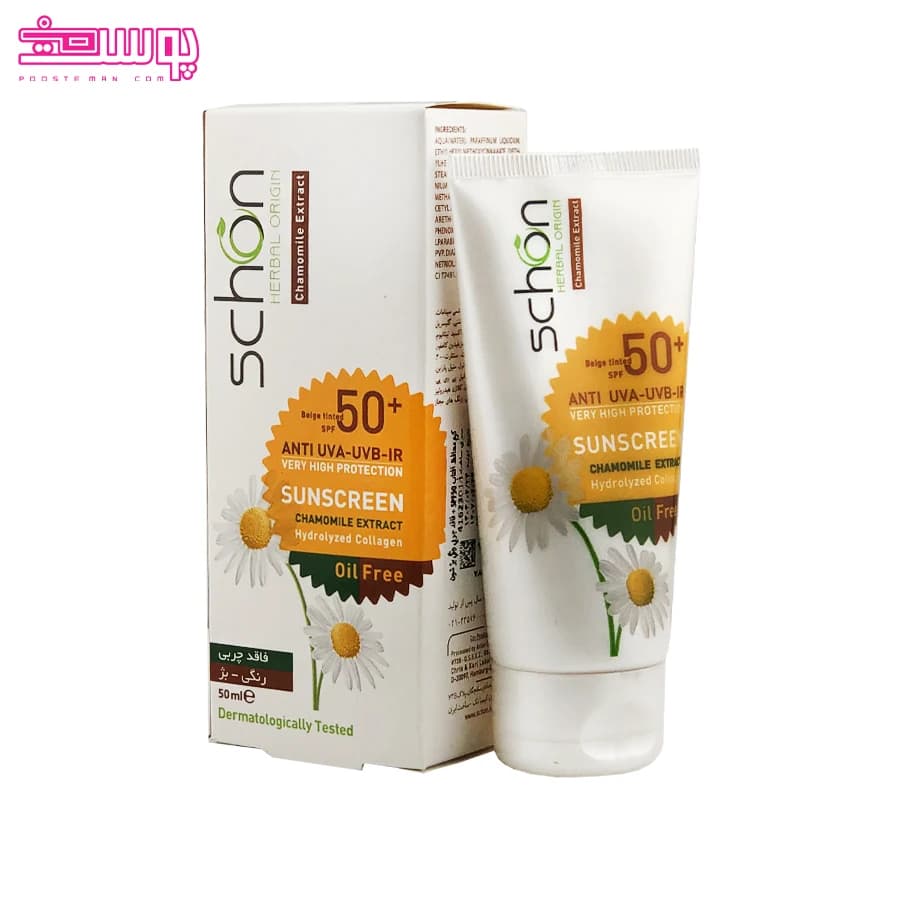 ضد آفتاب رنگی SPF50 شون بژ تیره پوست چرب — تصویر ۳