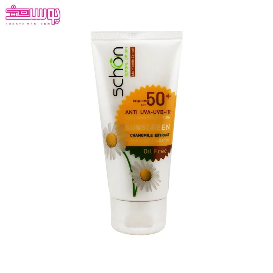 ضد آفتاب رنگی SPF50 شون بژ تیره پوست چرب — تصویر ۲