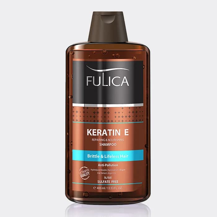 شامپو تقویت کننده و ترمیم کننده کراتین E فولیکا Fulica Keratin E Brittle & Lifeless Hair Shampoo 400ml