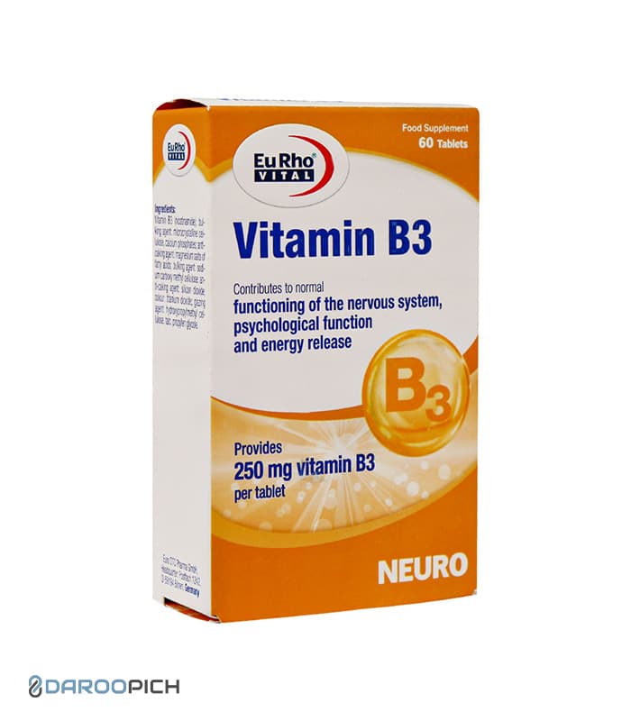 قرص ویتامین B3 250 میلی گرم یوروویتال