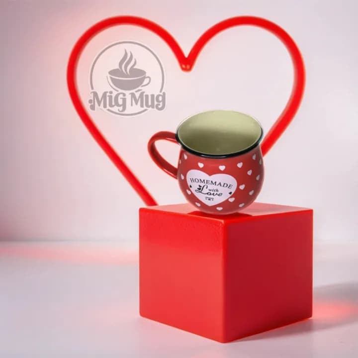 ماگ رجینال قلبی بزرگ طرح کریسمسی — تصویر ۵