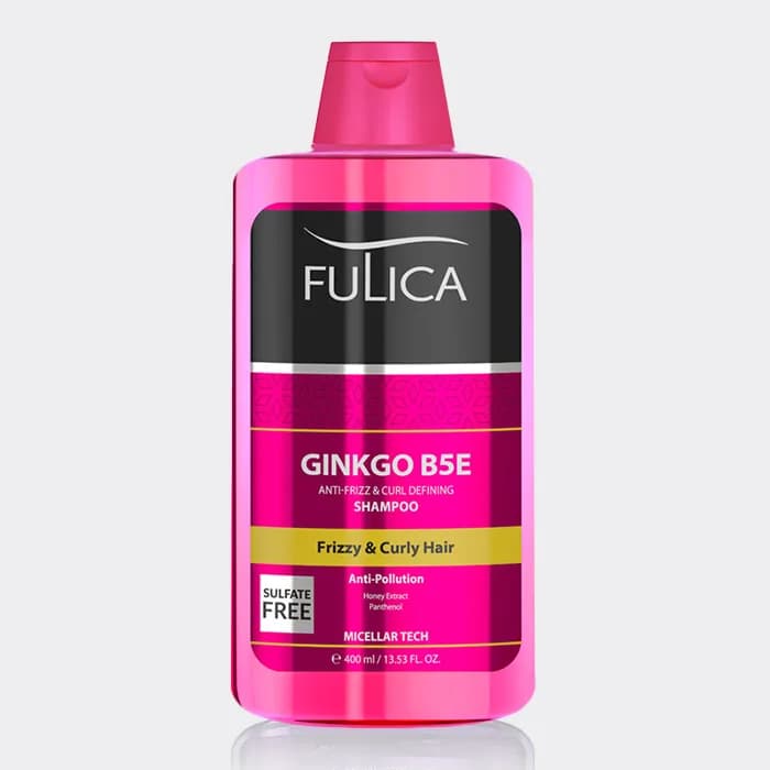 شامپو موهای وز دار و مجعد جینکگو B5E فولیکا Fulica Ginkgo B5E Anti Frizz & Curl Defining Shampoo 400ml