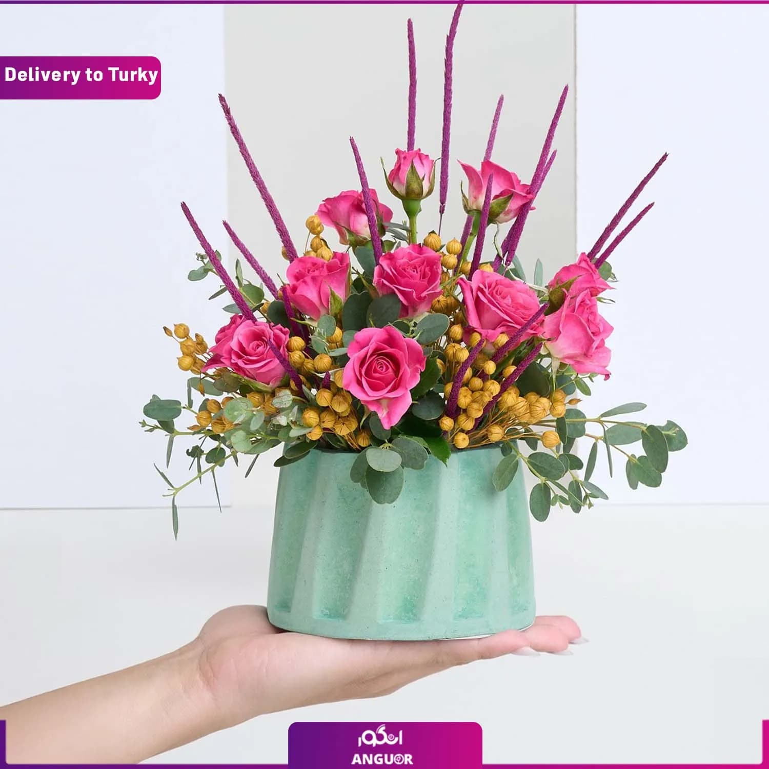 باکس گل رز معطر (ارسال گل به ترکیه)