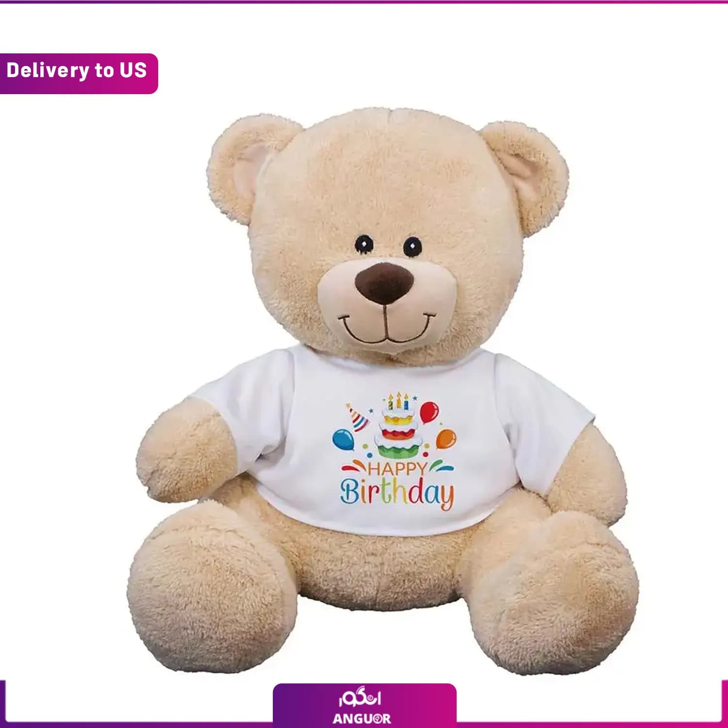 (Delivery to USA) Happy Birthday Stuffed Bear