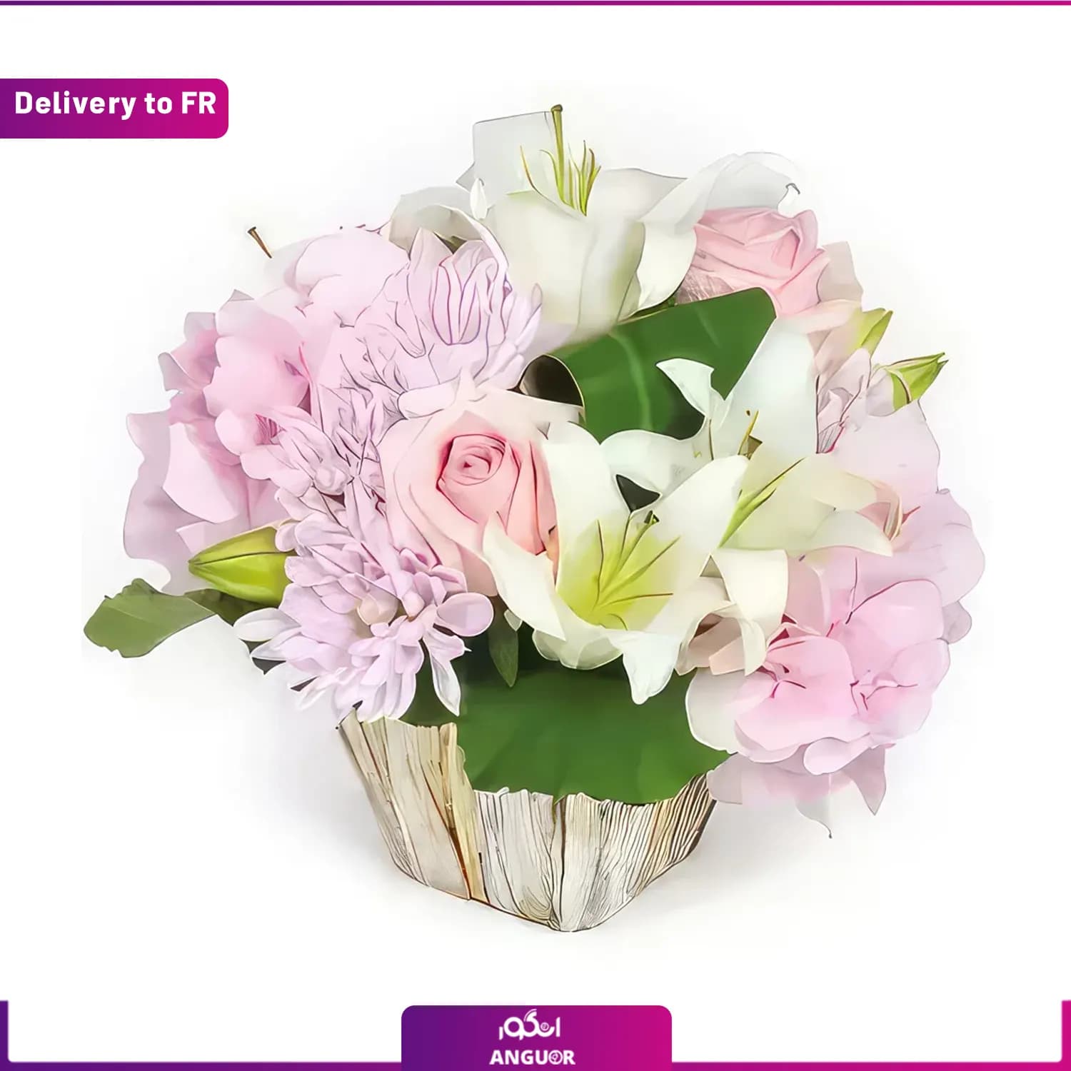 Beautiful Velor Roses Arrangement (Delivery to France)