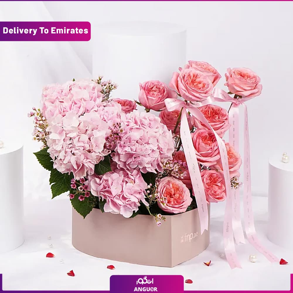 باکس گل رز سرخ قلب من (دبی و امارات)