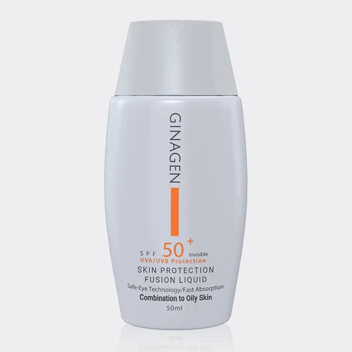 ضد آفتاب پوست چرب فیوژن لیکوئید ژیناژن Ginagen Fusion Liquid SPF 50 Sunscreen 50ml