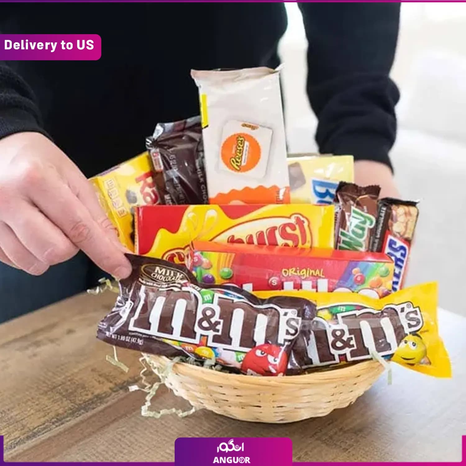 (Delivery to USA) Candy Basket