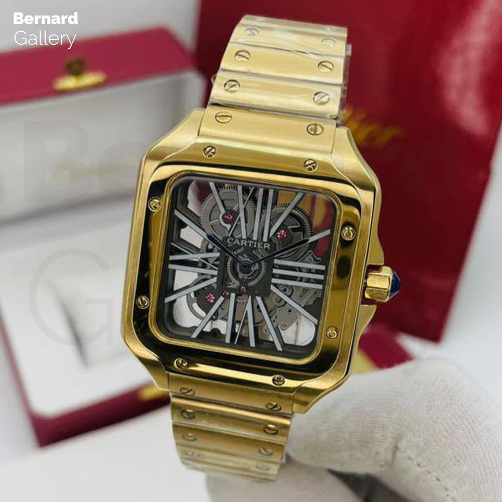 ساعت مچی مردانه کارتیر Cartier Santos Skeleton WHSA0016 — تصویر ۲