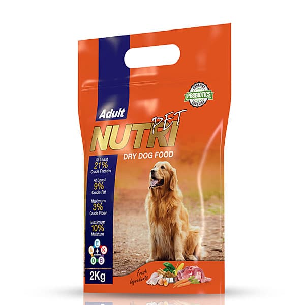 غذای خشک سگ با ٢١ % پروتئین نوتری پت 2 کیلوگرم – NUTRI PET