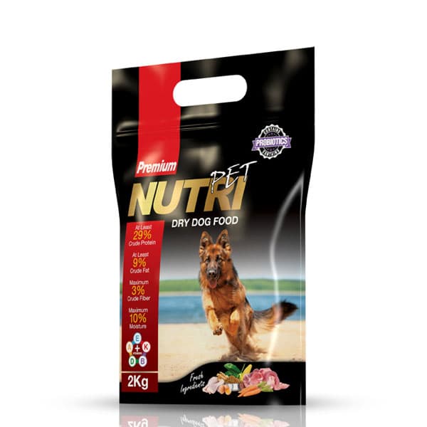 غذای پرمیوم سگ با ٢٩% پروتئین نوتری پت 2 کیلویی – Nutri Pet