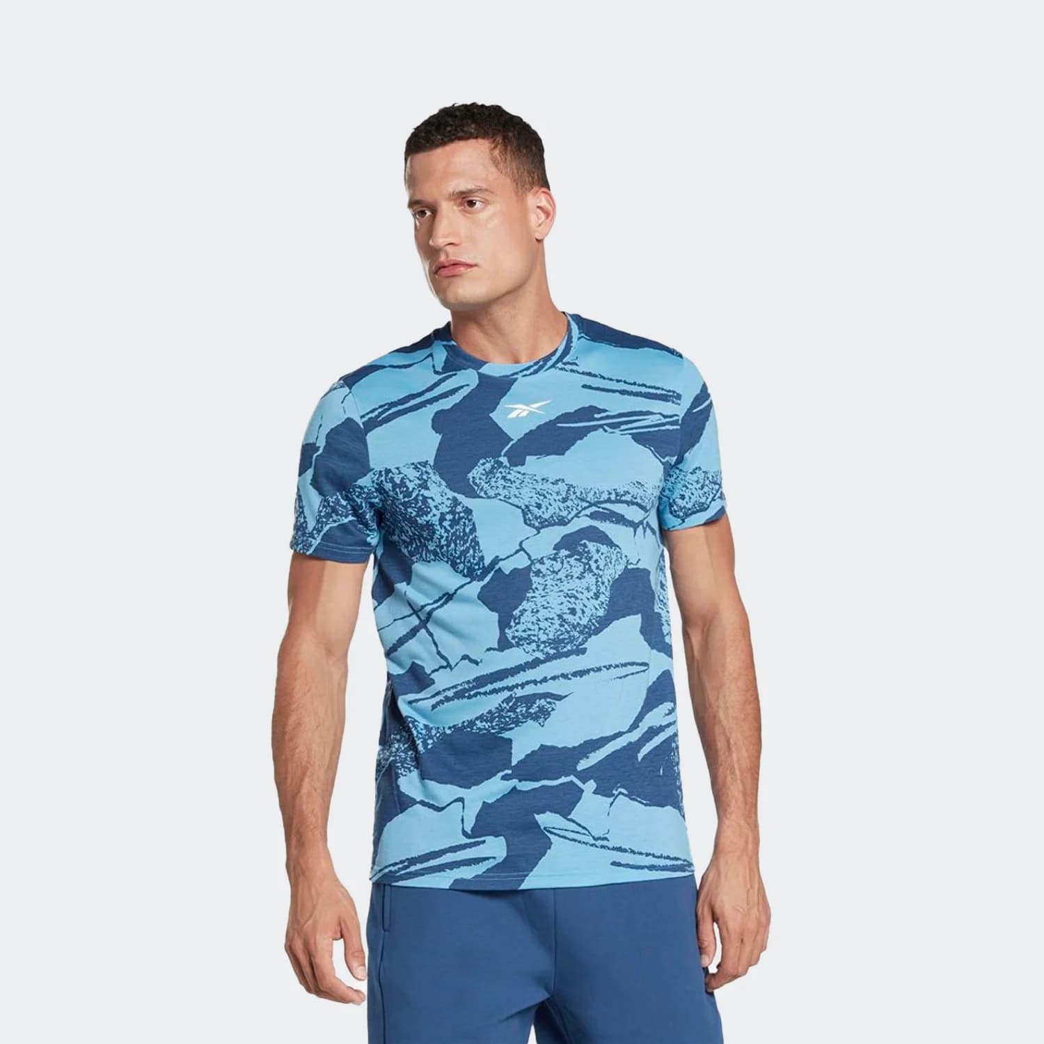 تیشرت مردانه ریباک مدل WORKOUT READY AOP SS TEE