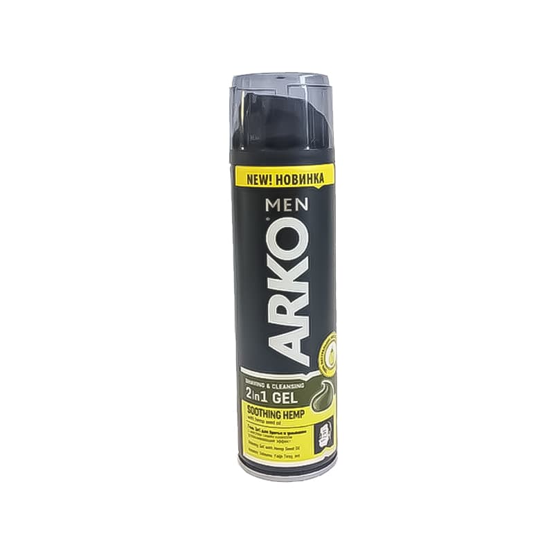 ژل اصلاح آرکو مدل Soothing Hemp شوتینگ همپ {ARKO} 200 ml