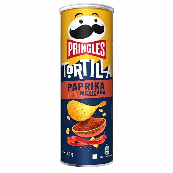چیپس پرینگلز مدل Tortilla با طعم پاپریکا 160 گرم — تصویر ۳