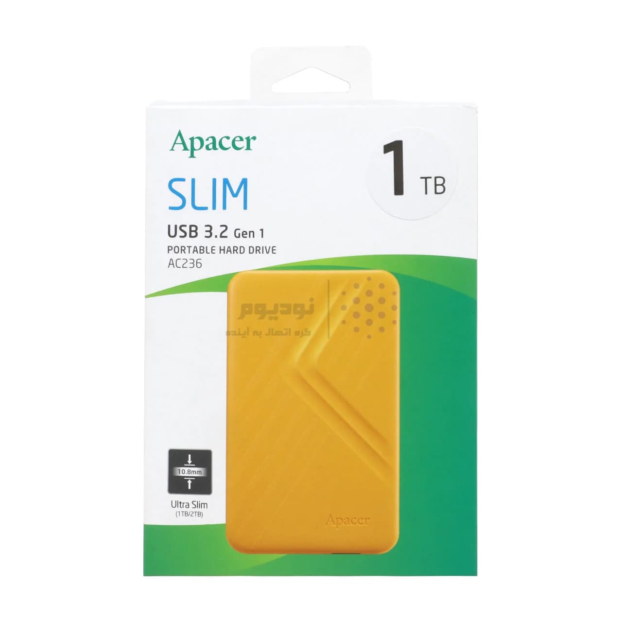 هارد اکسترنال Apacer مدل Slim AC236 ظرفیت 1TB – زرد — تصویر ۴