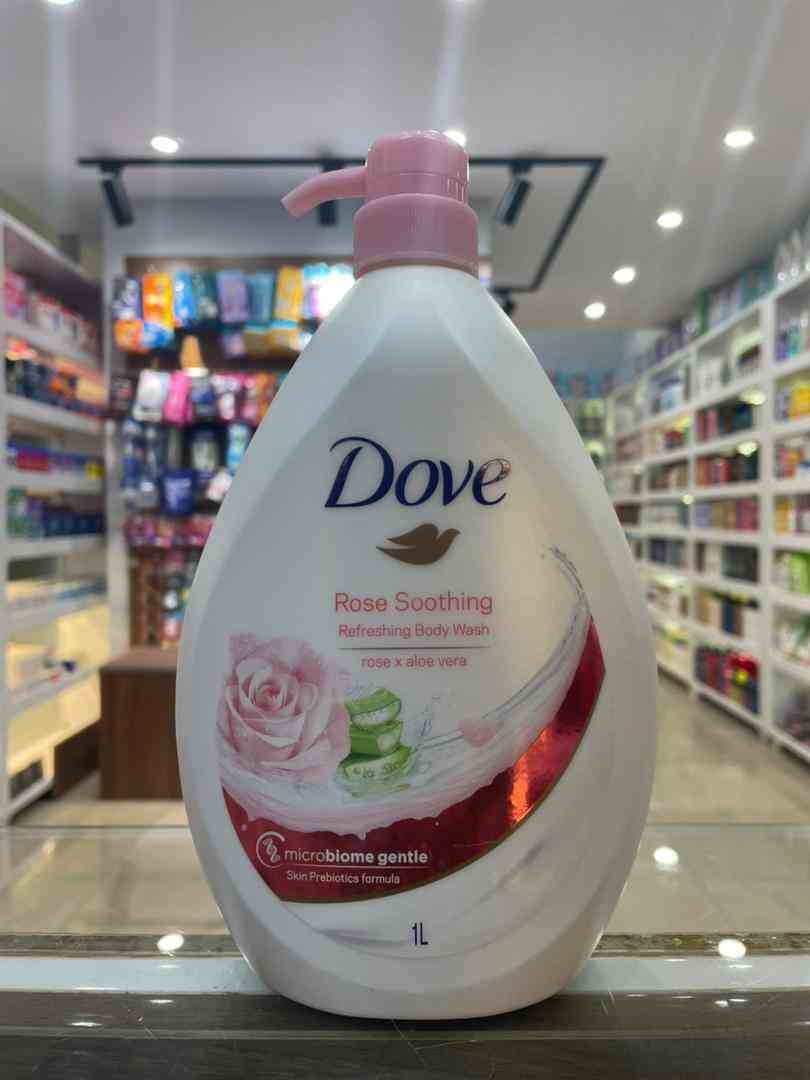شامپو بدن 1ل پمپی رز داو