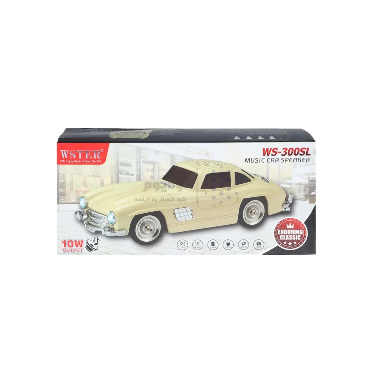 اسپیکر بی سیم طرح ماشین کلاسیک WSTER مدل WS-300SL – قرمز – MMX — تصویر ۷