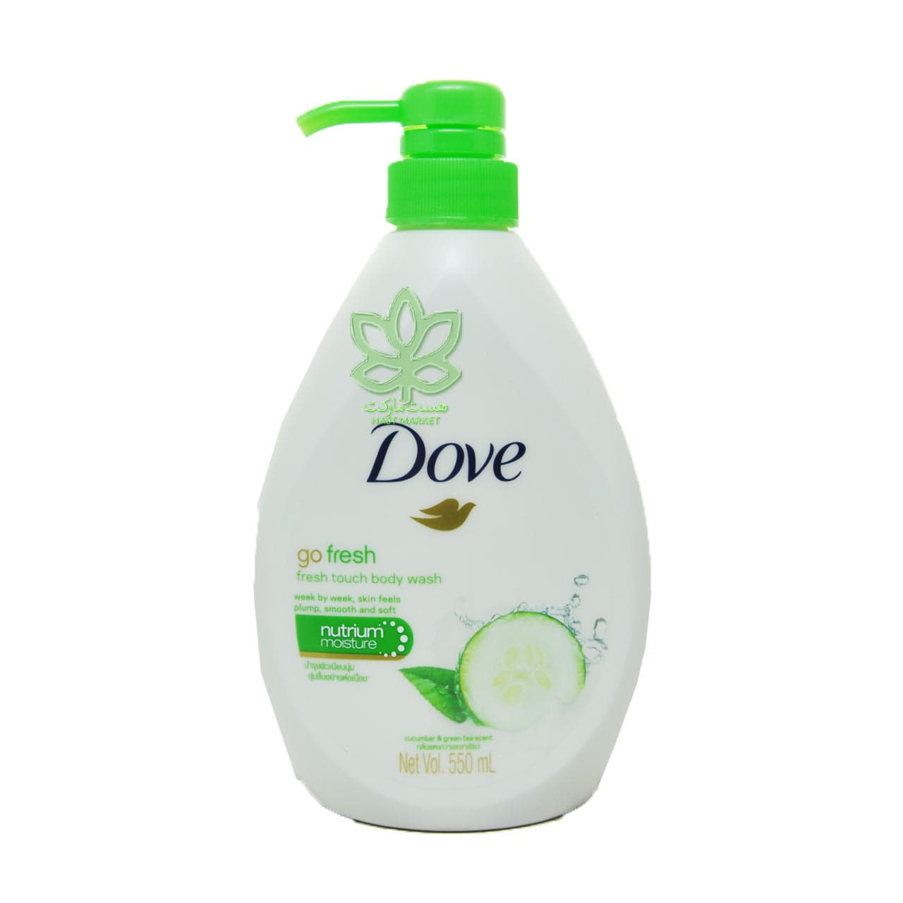 شامپو بدن داو خیار و چای سبز مغذی 550 میل – dove