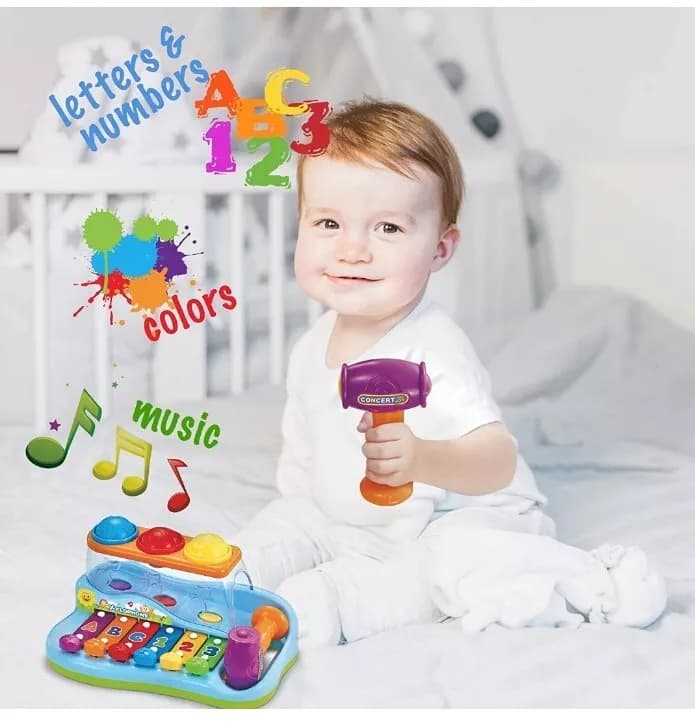 بلز پیانویی با چکش هولا تویز hola toys856 — تصویر ۴