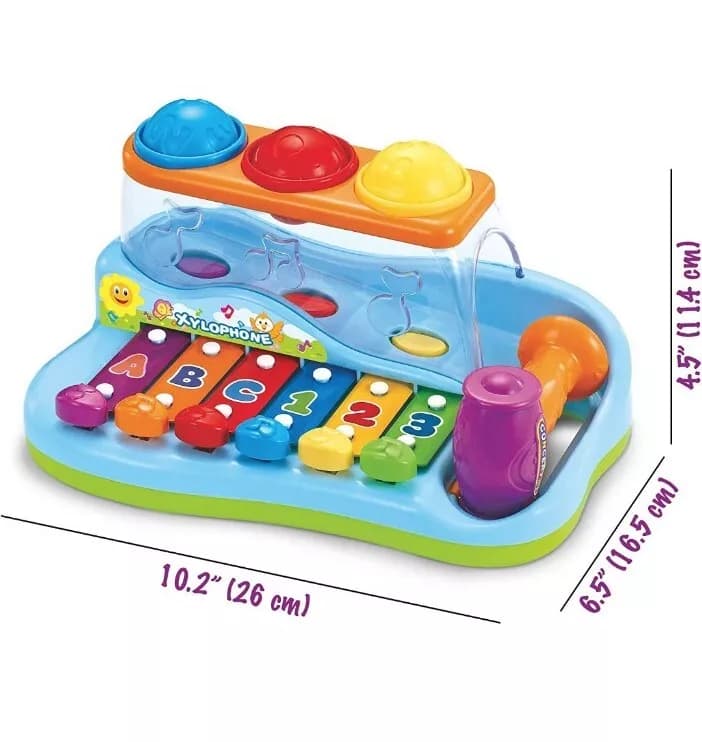 بلز پیانویی با چکش هولا تویز hola toys856 — تصویر ۳