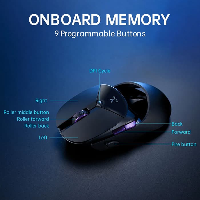 موس گیمینگ بی سیم رپو مدل VT960PRO — تصویر ۸
