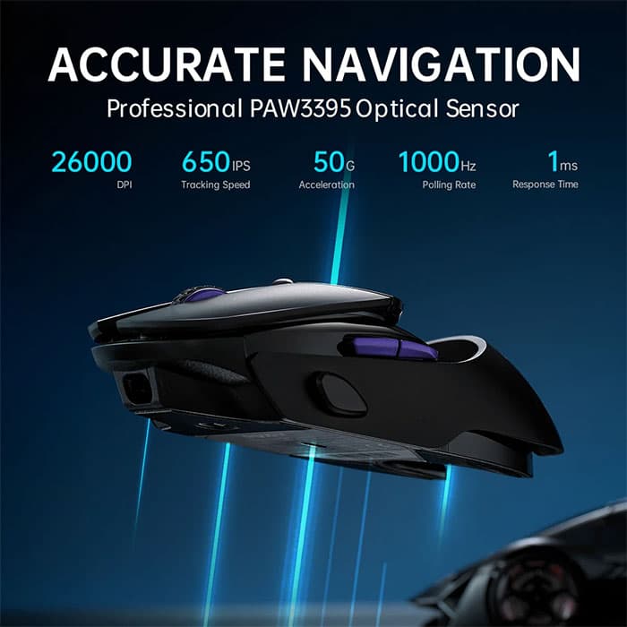 موس گیمینگ بی سیم رپو مدل VT960PRO — تصویر ۳