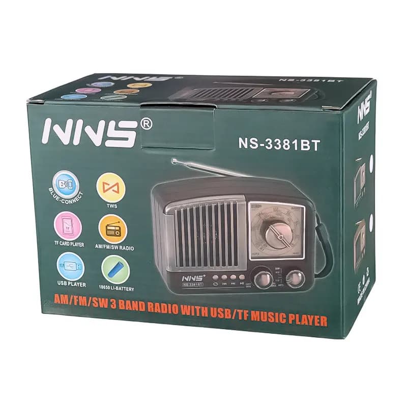 رادیو اسپیکر بلوتوثی قابل حمل ان ان اس مدل NNS NS-3381BT — تصویر ۵