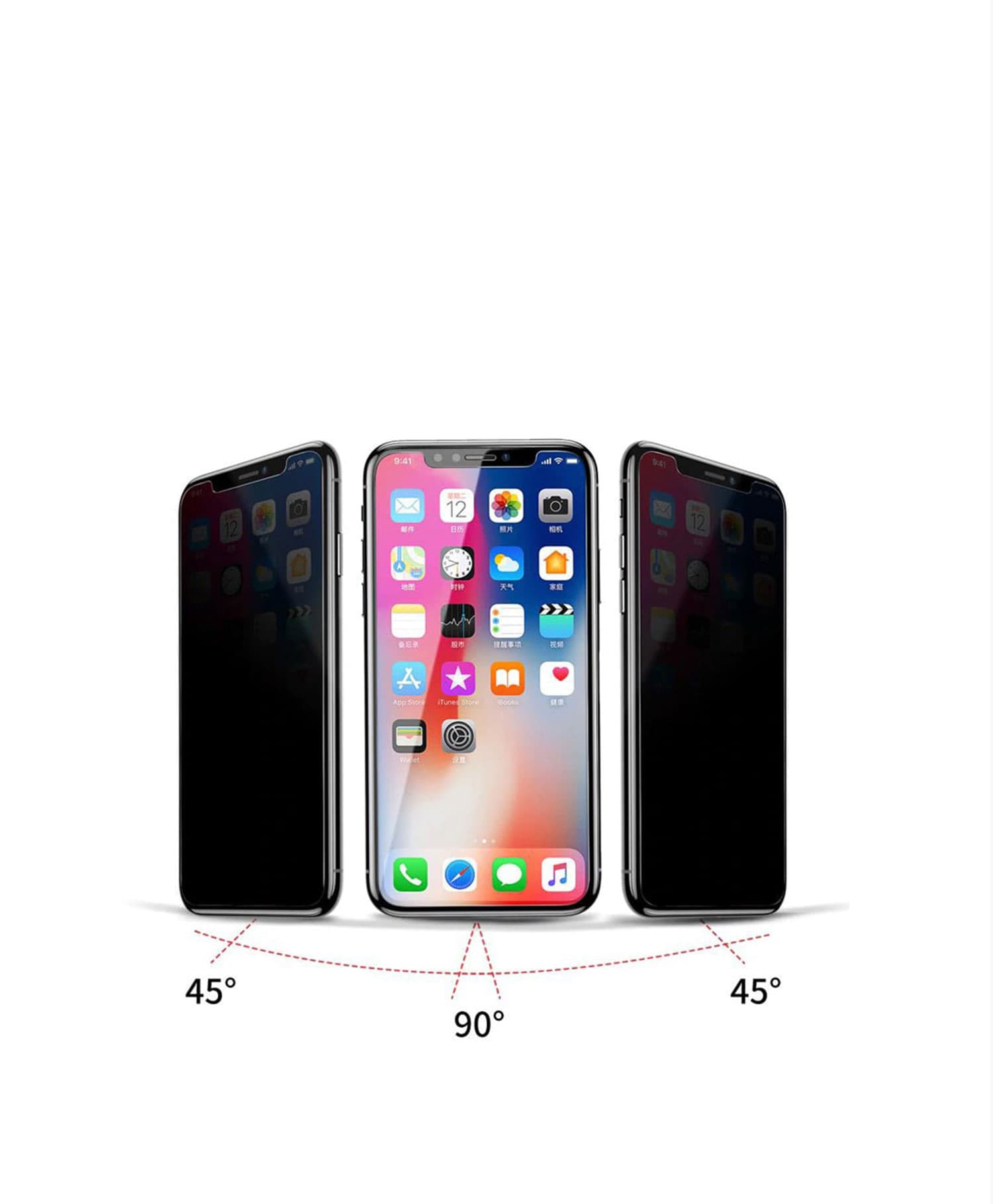 محافظ تمام صفحه نمایش پرایوسی آیفون Xs — تصویر ۲