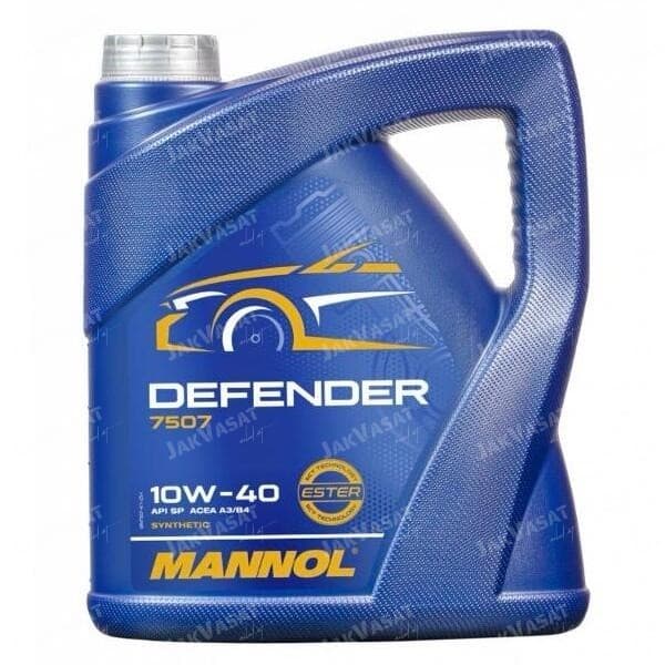 روغن موتور نیمه‌سنتتیک خودرو بنزینی مانول مدل Defender 7507 10W-40 حجم 4 لیتر با استاندارد API SP و ACEA A3/B3، مناسب پژو 206، 207، 405 و پارس، محافظت موتور با ترکیب استر و کاهش مصرف سوخت — تصویر ۲
