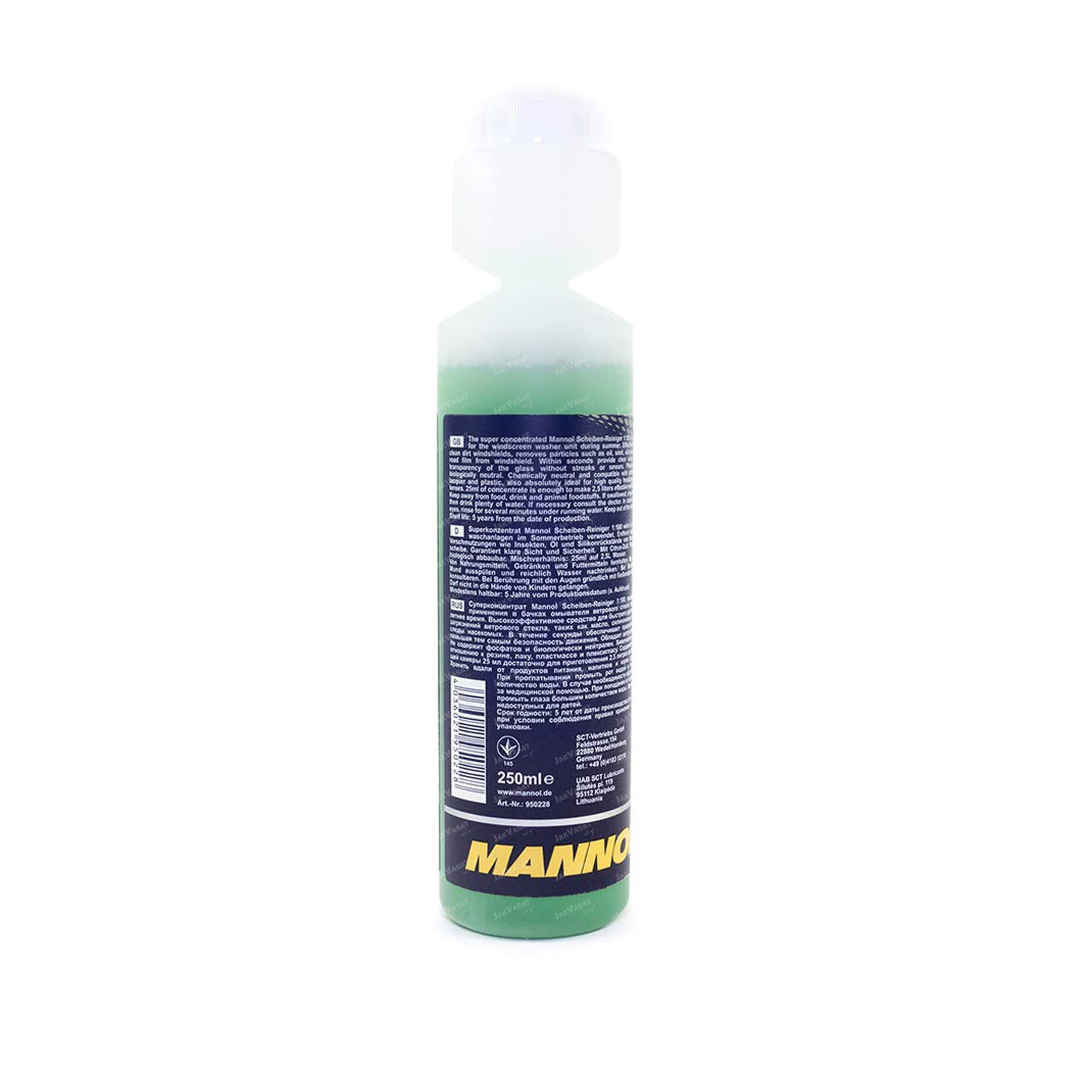 محلول شیشه شوی خودرو مانل مدل 5022 حجم 250 میلی لیتر — تصویر ۲