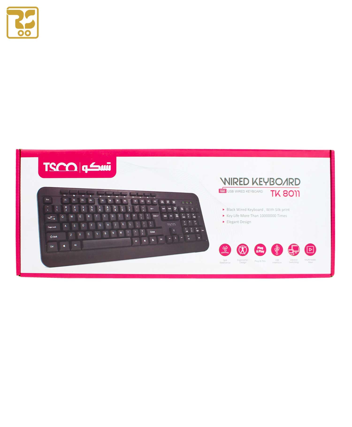 صفحه کلید باسیم تسکو TK 8011 — تصویر ۳