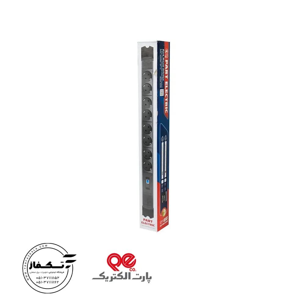 محافظ برق (رک مونت) 8 خانه با کابل 1/8 متری پارت — تصویر ۲