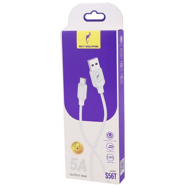 کابل تایپ سی فست شارژ 5 آمپر اسکای دلفین S56T طول 1 متر — تصویر ۶