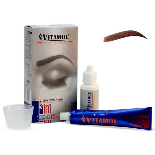 کیت رنگ ابرو عسلی H1 ویتامول حجم 30mL