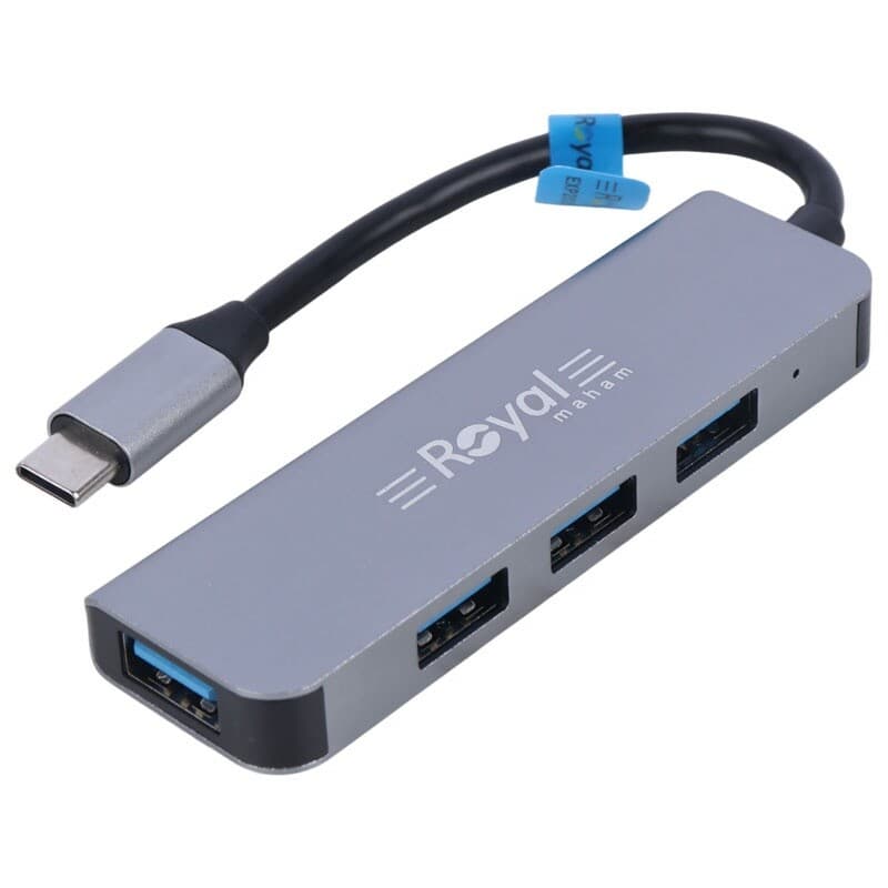 هاب 4 پورت با رابط USB3.0/2.0 رویال مدل RHC-10