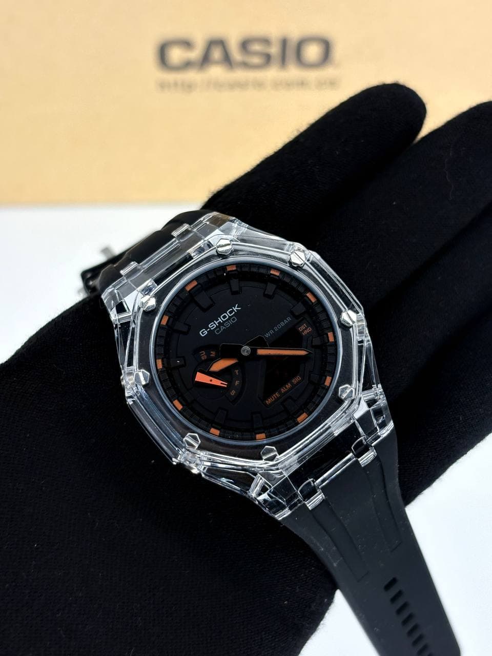 ساعت مردانه جی شاک Ga-2100 اتولایت کرنومتردار آلارم دار ساعت جهانی آنالوگ و دیجیتال تقویم دار رنگ ثابت دارای رنگبندی کد 1923260