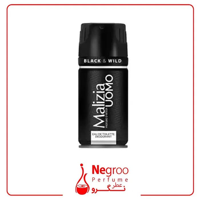 اسپری مردانه مالیزیا مدل Black & Wild حجم 150 میل اورجینال