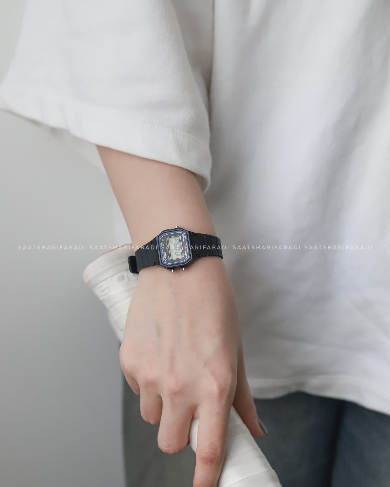 ست ساعت دخترانه کاسیو f91 وینتیج درجه یک ضدآب موتور ژاپن رنگ ثابت ضد حساسیت کد 2116988 — تصویر ۴