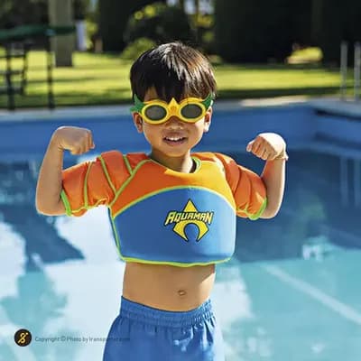 جلیقه شنا بچه گانه زاگز Aqua Man | نارنجی/آبی — تصویر ۳