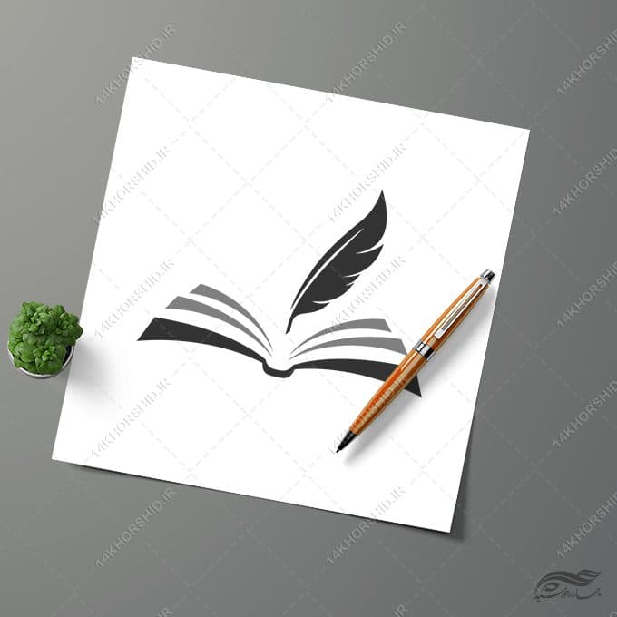 لوگو لایه باز پر و کتاب علمی