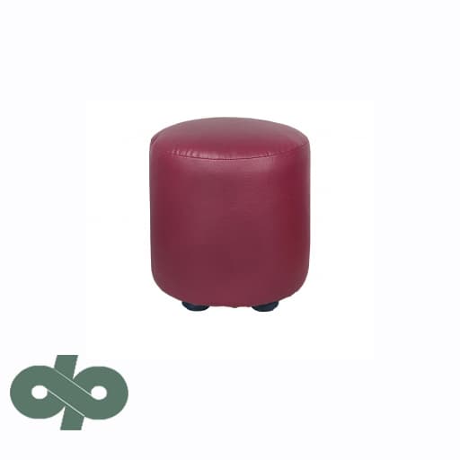 پاف پایه دار چرمی ساده سایز 40×38 سانتیمتر — تصویر ۴