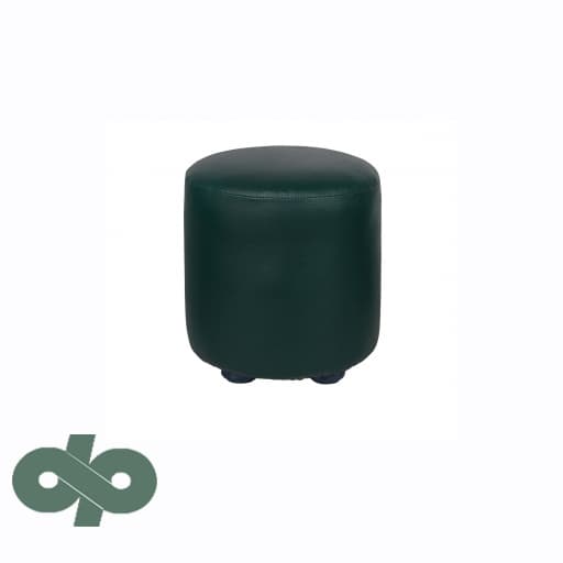 پاف پایه دار چرمی ساده سایز 40×38 سانتیمتر — تصویر ۲