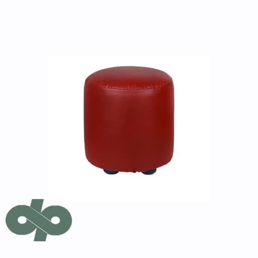 پاف پایه دار چرمی ساده سایز 40×38 سانتیمتر