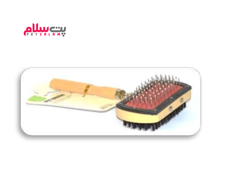 برس دو طرفه دسته چوبی