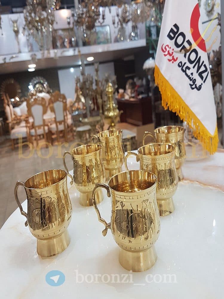 فنجان برنزی قلم دست ۳ اینچی — تصویر ۲