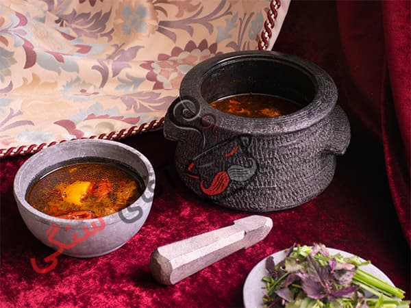 قابلمه و دیگ سنگی دستهدار صادراتی | مناسب دیزی و آشپزی سنتی — تصویر ۴
