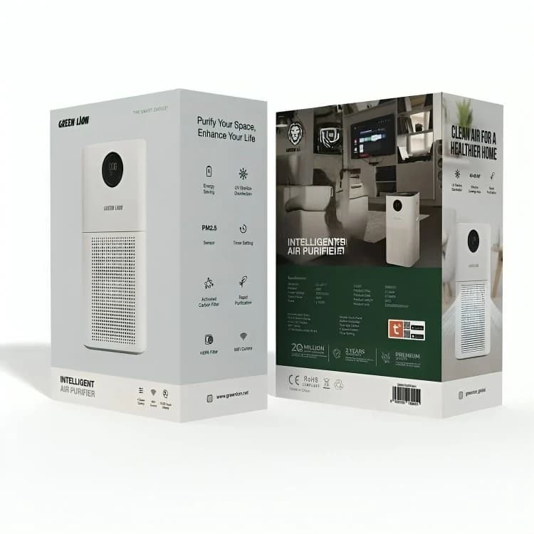 دستگاه تصفیه کننده هوا هوشمند گرین لاین مدل Green Lion Intelligent Air Purifier GNINTAIRPWH — تصویر ۳
