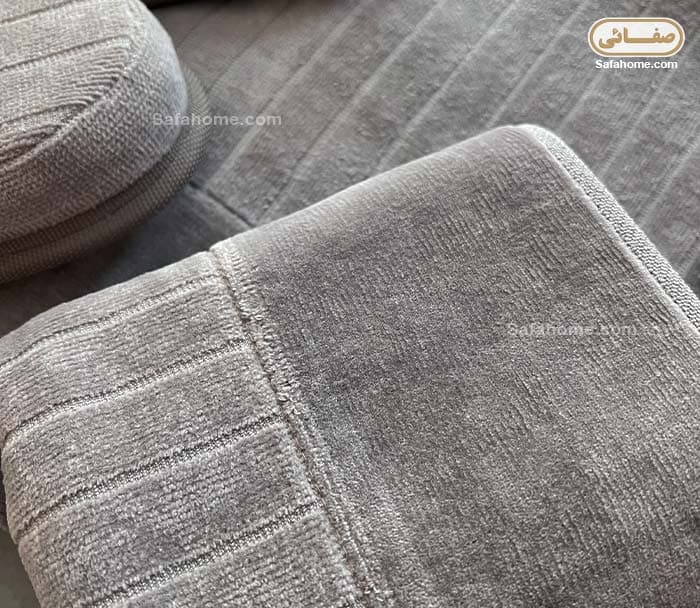 سرویس حوله عروس و داماد مدل راه راه طوسی و یاسی — تصویر ۳